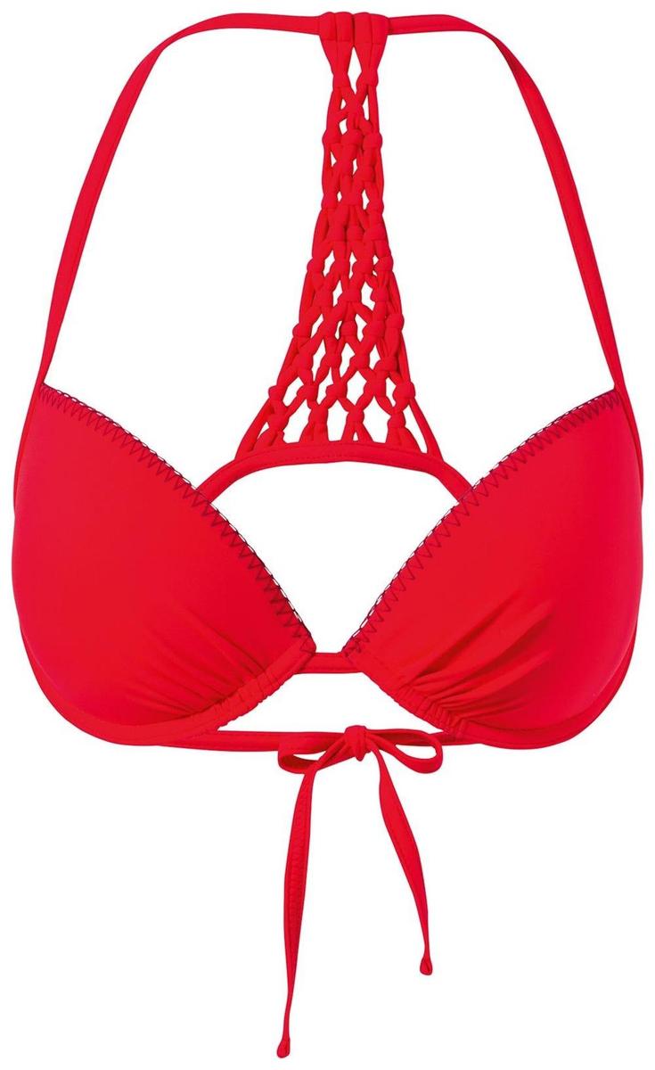 Bikini rojo con redecilla a la espalda de C&amp;A. (Precio: 14, 90 euros)
