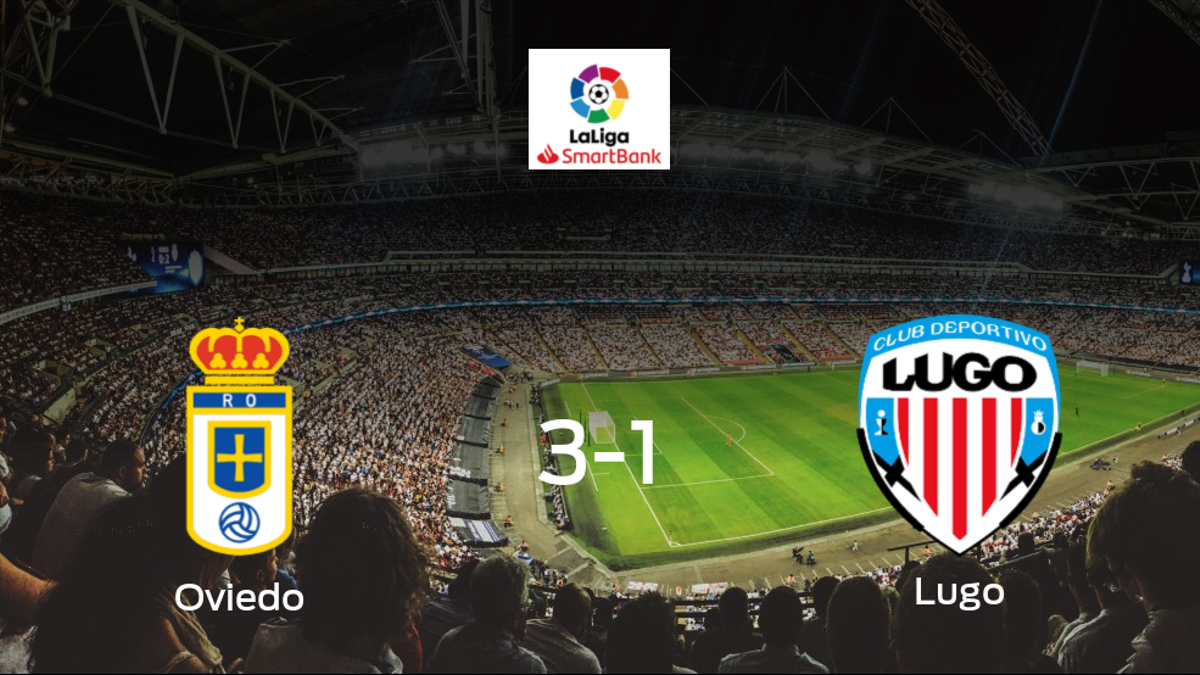 El Real Oviedo se hace fuerte en casa y consigue vencer al Lugo (3-1)