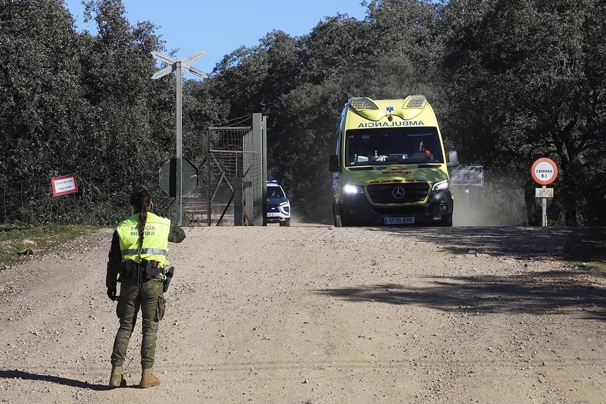 Salida de una ambulancia el día después de la tragedia.