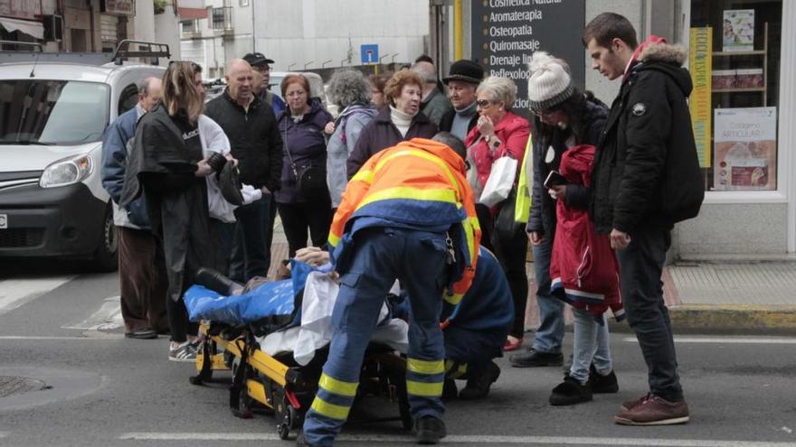 El 061 atiende al herido