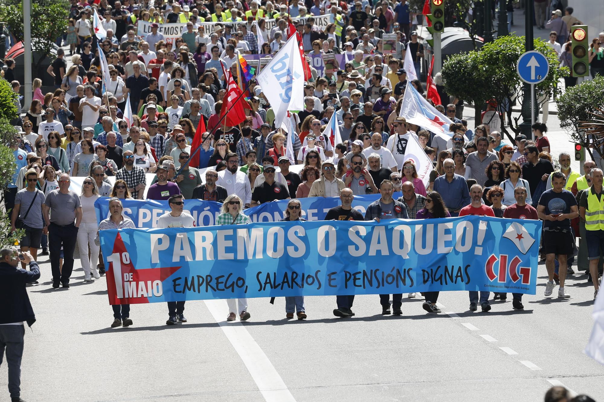 Primero de Mayo: las manifestaciones del Día del Trabajo toman Vigo