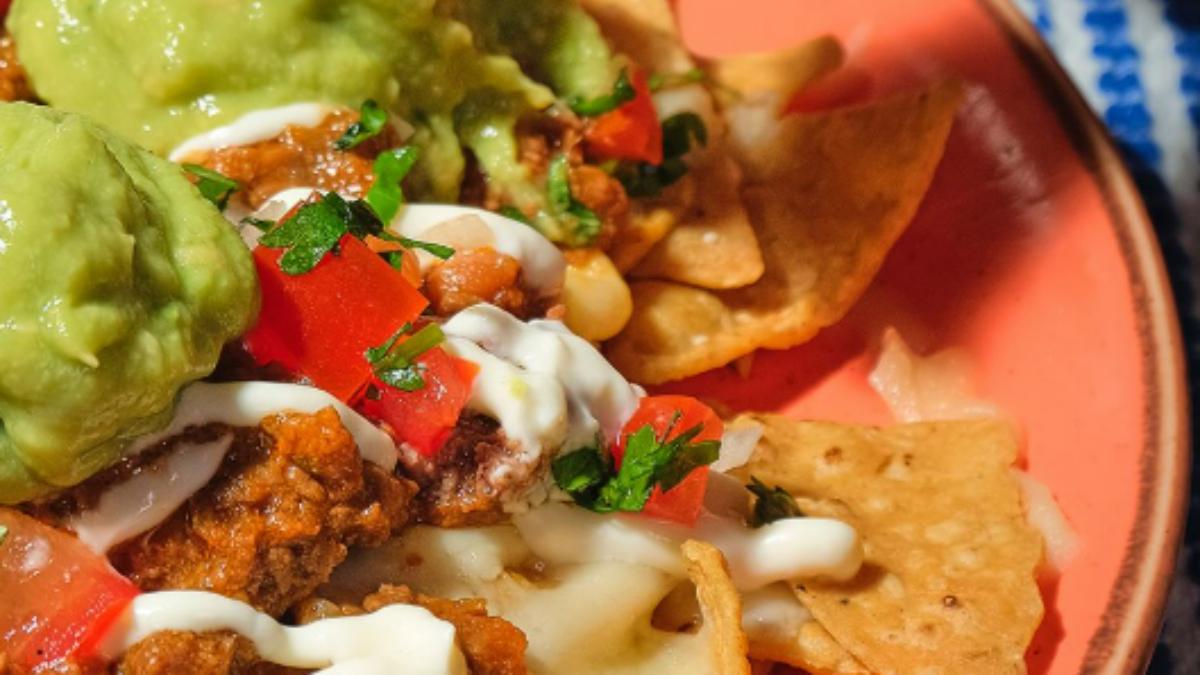 Nachos en el restaurante mexicano Tatemado.