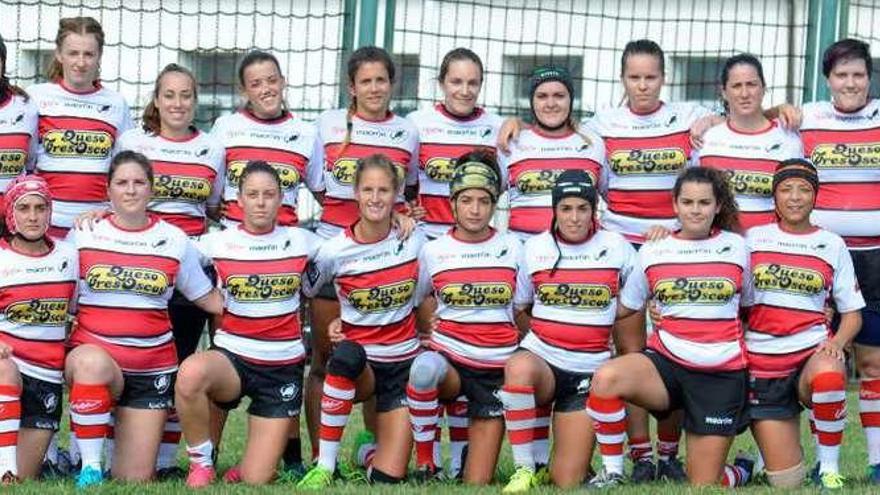 Plantilla del equipo femenino del Gijón Rugby-Universidad de Oviedo.