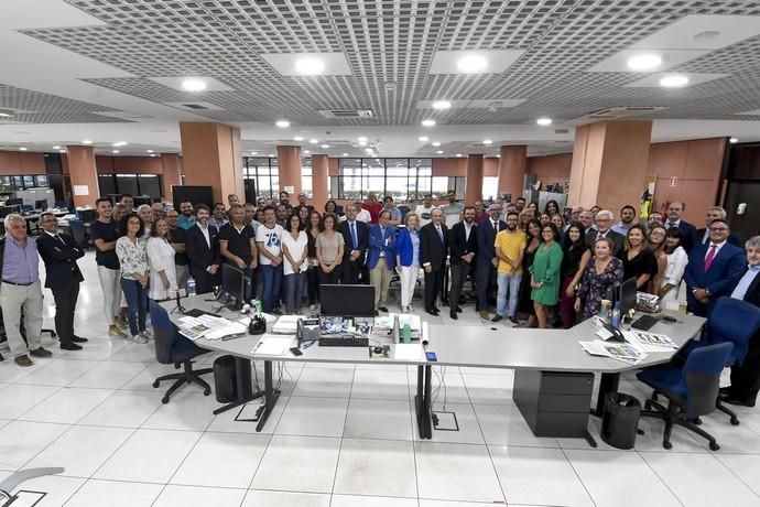 03-10-19 LAS PALMAS DE GRAN CANARIA. REDACCION. LAS PALMAS DE GRAN CANARIA. Visita de Javier Moll a la Redacción del periódico. Fotos: Juan Castro.  | 03/10/2019 | Fotógrafo: Juan Carlos Castro