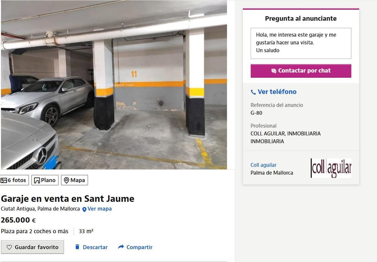 garaje en Sant Jaume