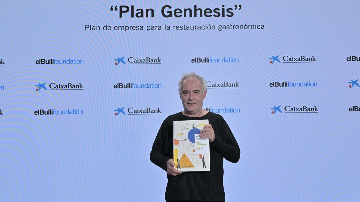 Ferran Adrià, durant la presentació del nou volum de la Bullipedia.