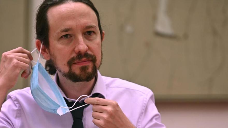 Pablo Iglesias, en una comparecencia en el Congreso