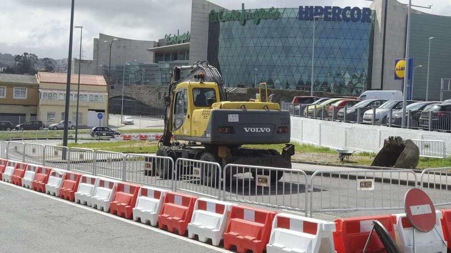 Inicio de las obras para la pasarela de A Grela