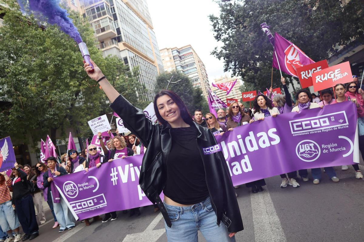 Las imágenes de la manifestación del 8M en Murcia Las imágenes de la manifestación del 8M en Murcia