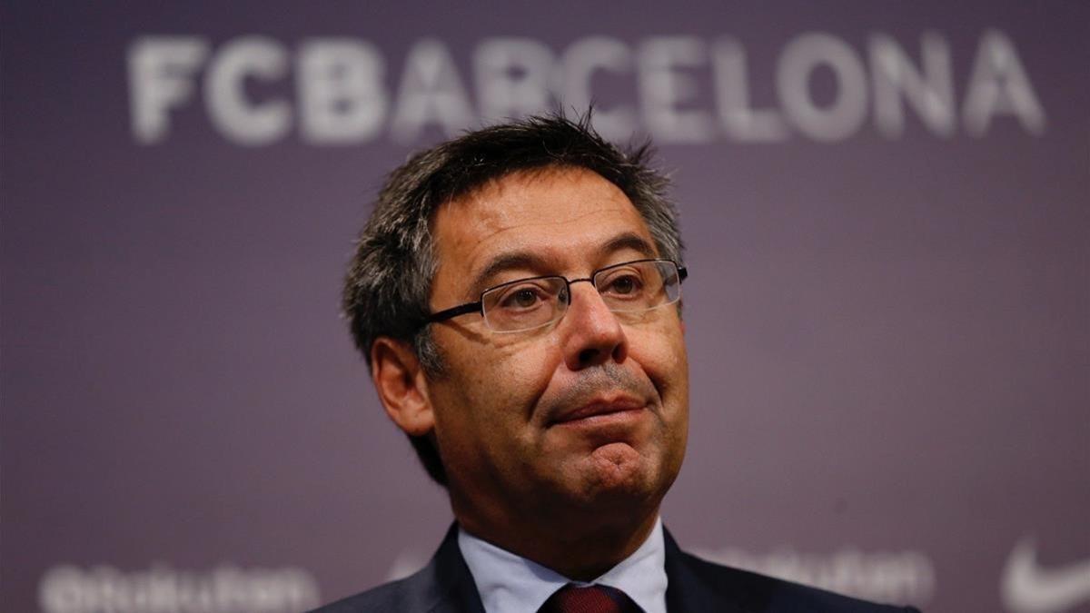 Josep Maria Bartomeu, en una rueda de prensa reciente.