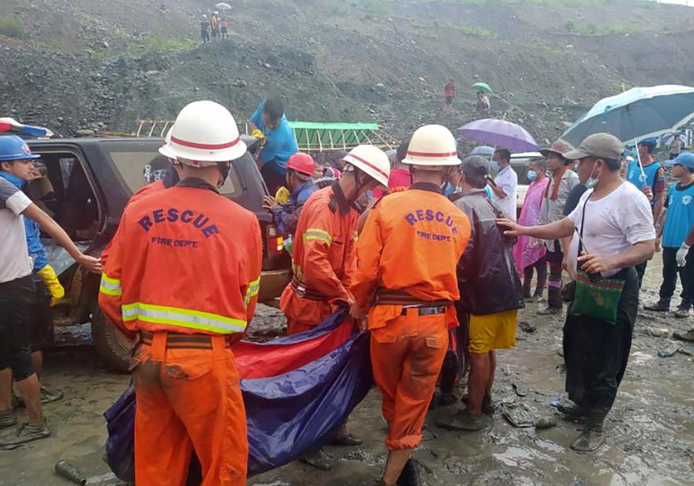 Accidente en una mina de jade en Birmania.