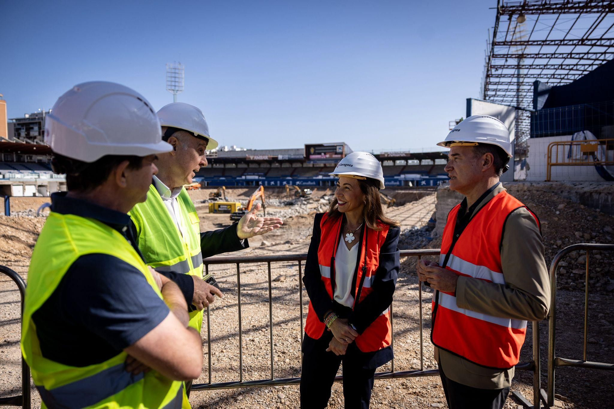 En imágenes | Visita a las obras de La Romareda cuando se cumple un año del inicio de los trabajos