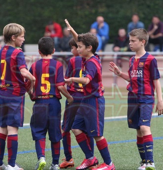 El benjamín del FC Barcelona campeón de liga