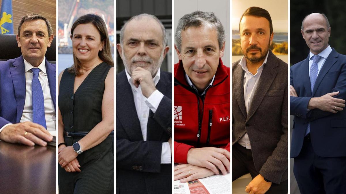 Desde la izquierda, Abel Fernández,  María Calvo, José Manuel Ferreira,  Pedro López Ferrer, Daniel González  e Íñigo Cabal.