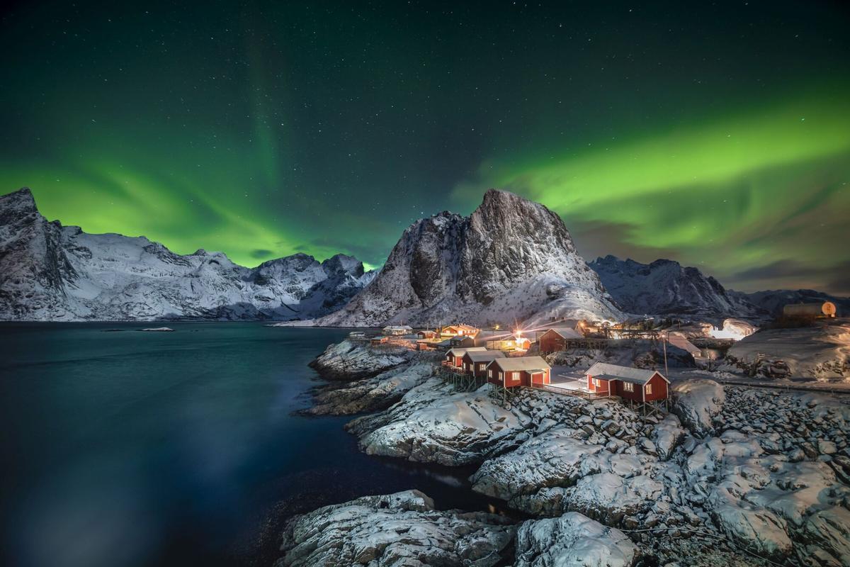Imagen de una aurora boreal