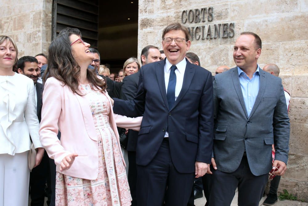 Recepción en la Generalitat tras la toma de posesión de Ximo Puig