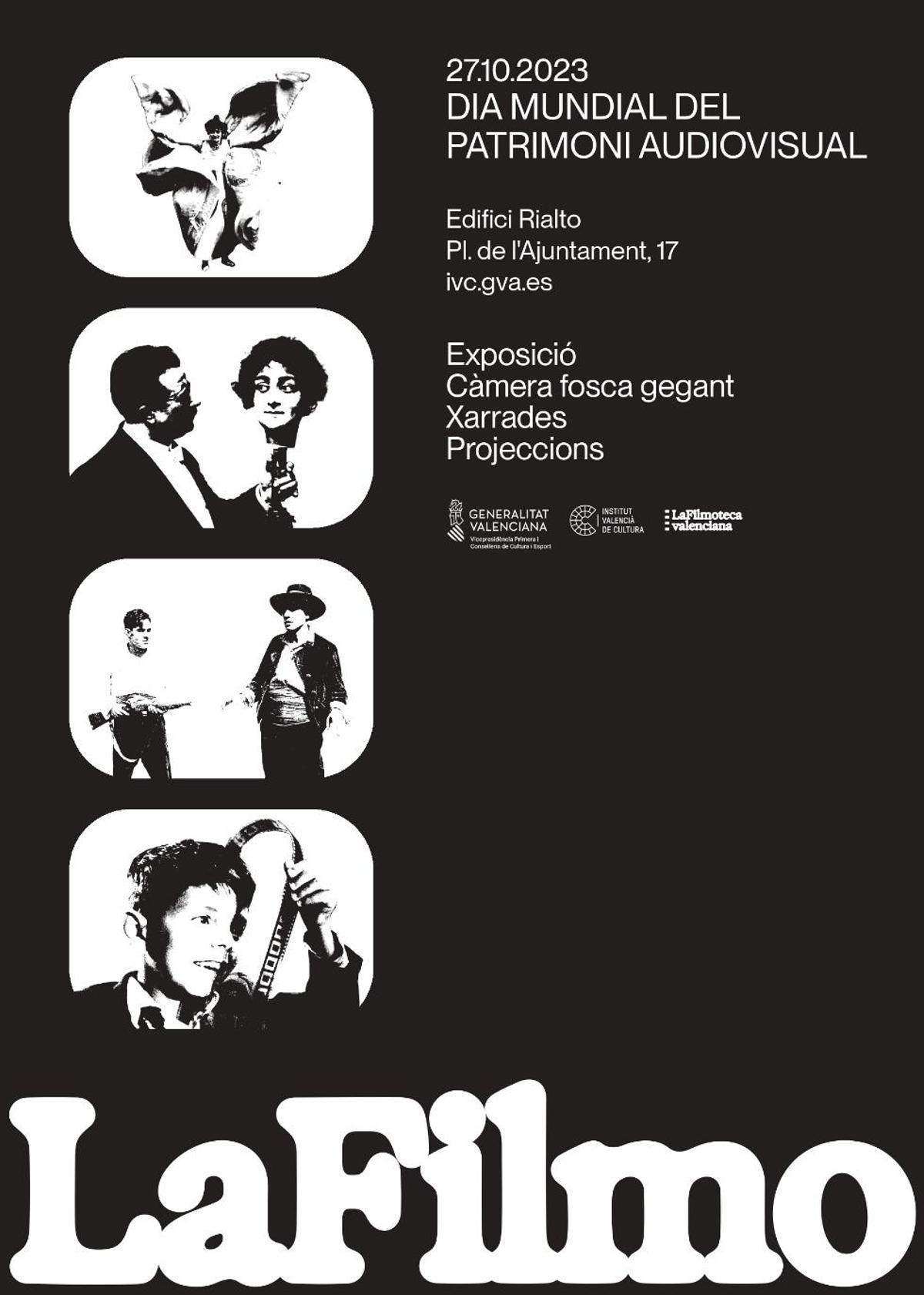 Cartell de la Filmoteca sobre el Dia de l'Audiovisual
