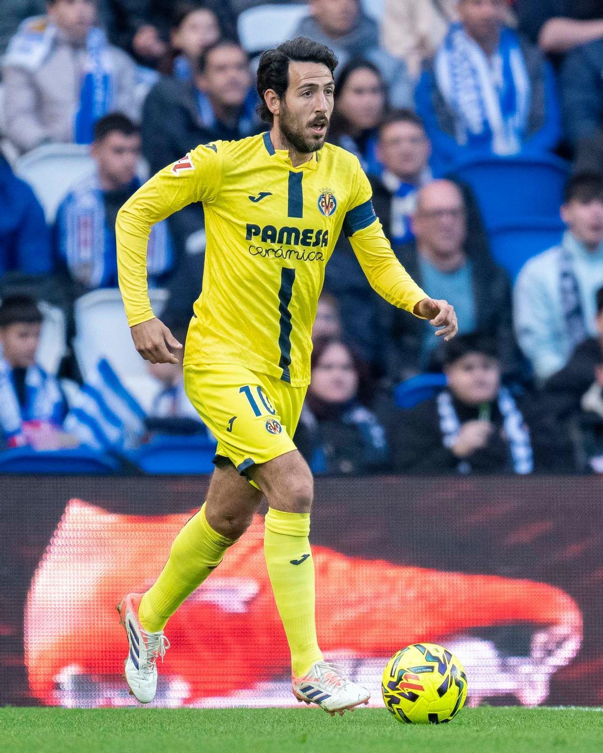 Dani Parejo, capitán del Villarreal CF en Anoeta, escenario de su partido 537 en la Liga
