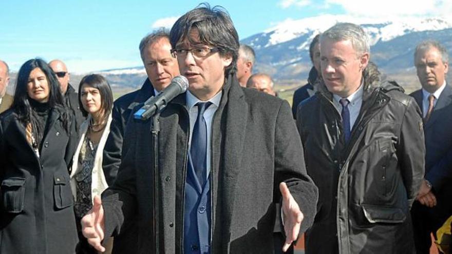 El President de la Generalitat, Carles Puigdemont, en la inauguració