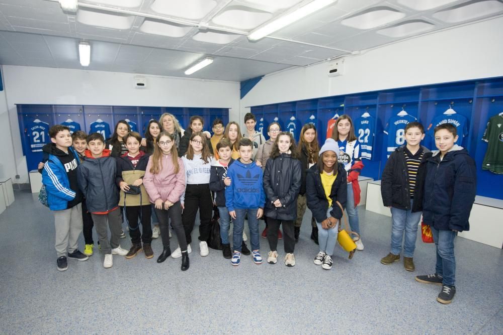 El CEIP Arteixo en Riazor con Valores Branquiazuis