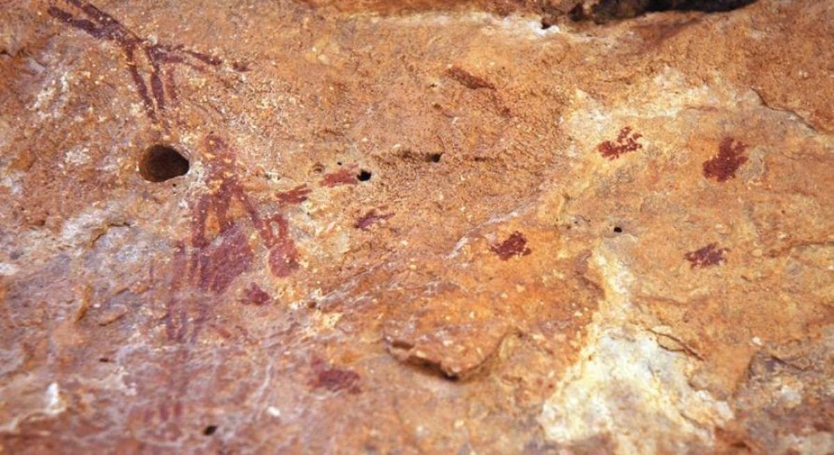 Pinturas rupestres de la Cueva de la Araña de Bicorp, una de las dos localidades que ha obtenido ayuda.