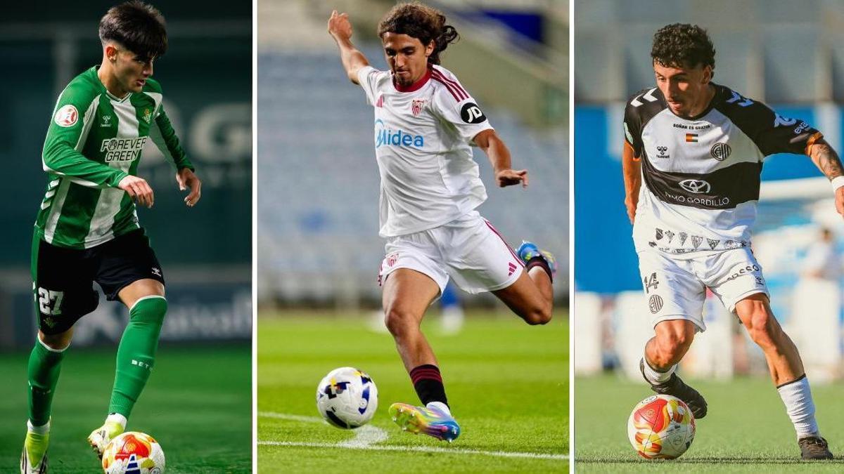 Morante Jr, Nico Guillén y Silvio Castillo, en partidos con Betis Deportivo, Sevilla Atlético y Club Atlético Central