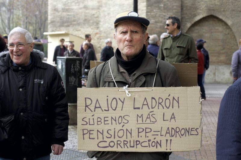 Protesta de jubilados en Zaragoza