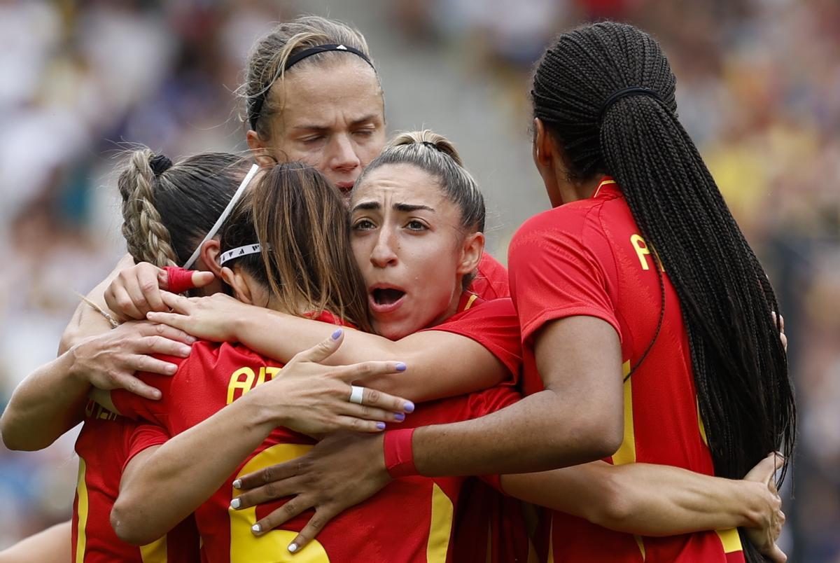 España - Japón, el partido de fútbol femenino de la fase de grupos de los Juegos Olímpicos, en imágenes.