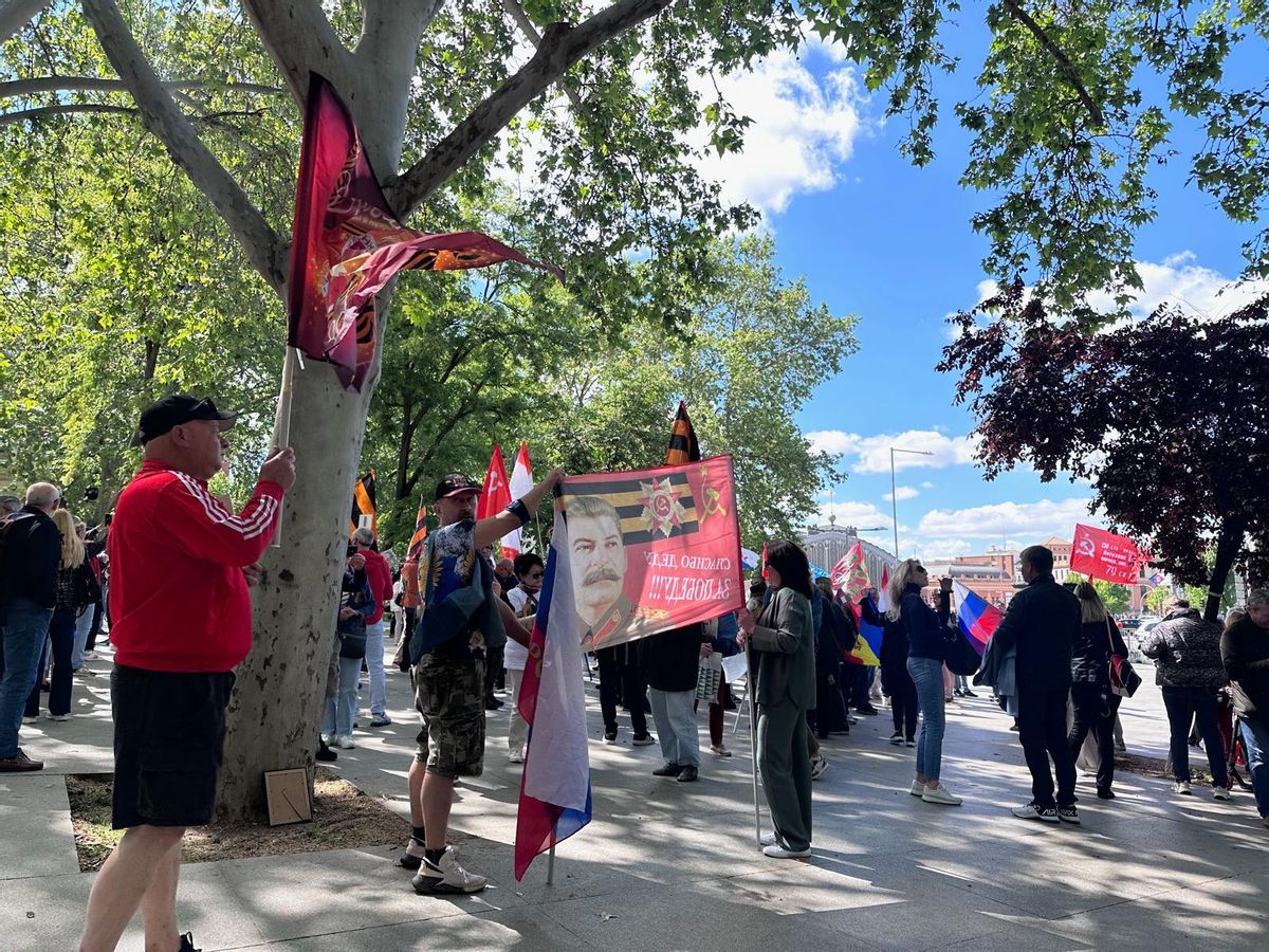 Concentración del Regimiento Inmortal en Madrid el 11 de mayo pasao