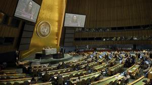 Sesión de la Asamblea General de la ONU, en Nueva York, en una imagen de archivo.