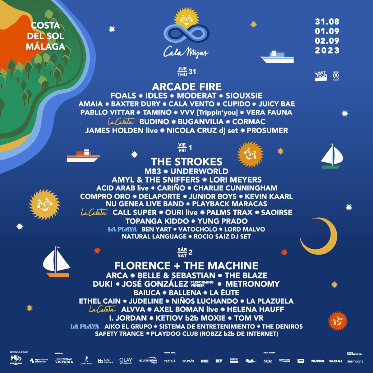 Cartel de la edición de 2023 del festival Cala MIjas
