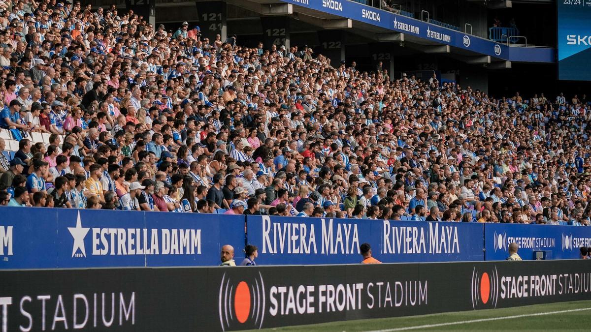 Un aspecto de la grada del Stage Front Stadium del Espanyol.