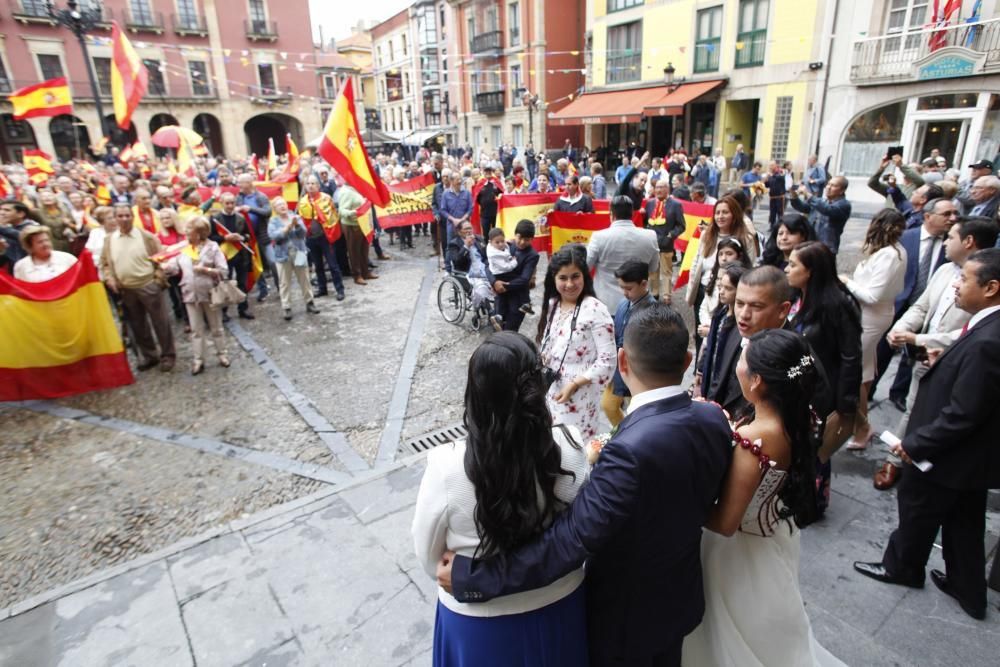 Manifestación en Gijón por la unidad de España