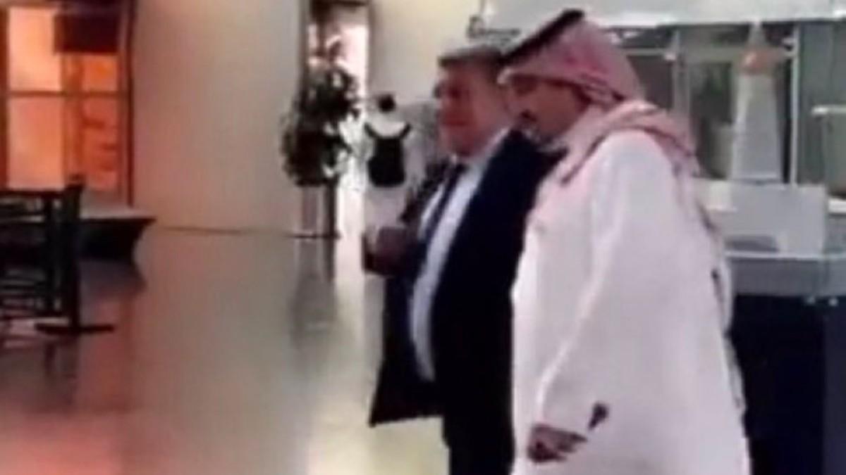 Joan Laporta, con el presidente de la Federación de Arabia Saudí de fútbol