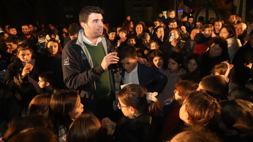 Gonzalo Louzao, momentos antes del encendido de luces de la pasada Navidad.