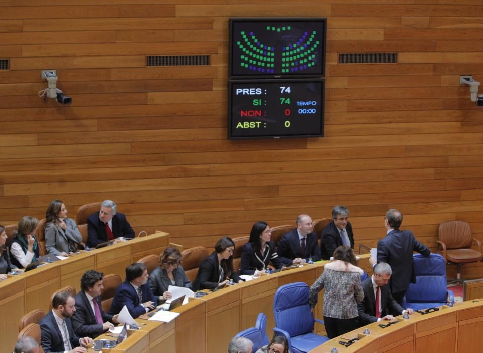 Pleno en el Parlamento de Galicia