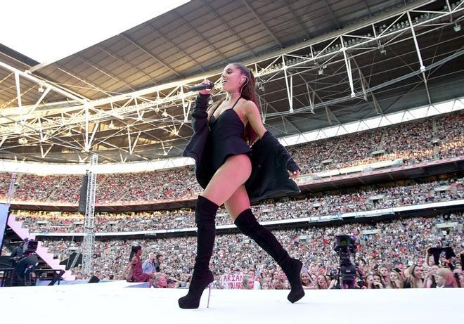 Ariana Grande tras su concierto en Manchester