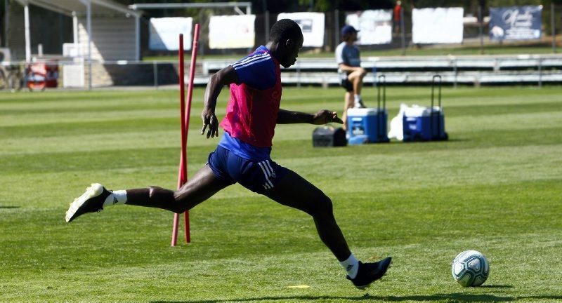 Entrenamiento del Real Zaragoza en Boltaña hoy 19 de julio