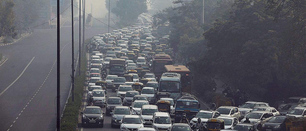 Contaminación en Nueva Delhi en una imagen de archivo.