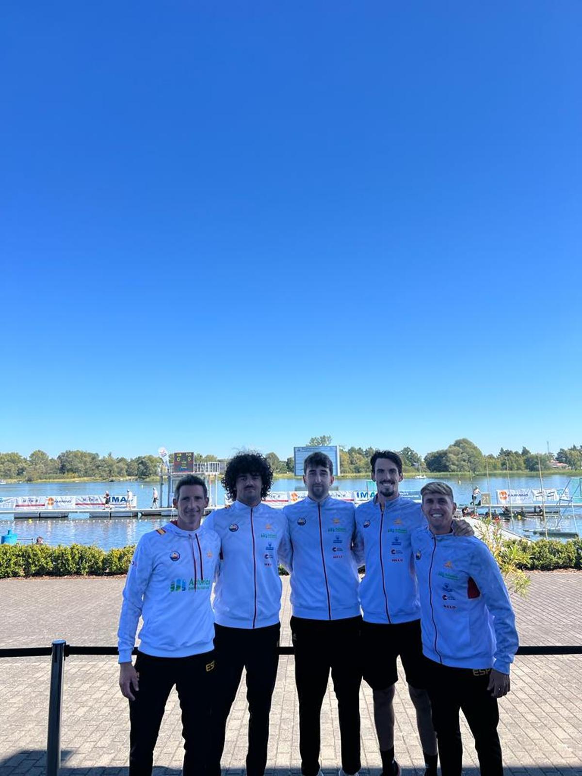 Los cinco integrantes del RCN Castellón, en el Europeo de Brandenburgo.