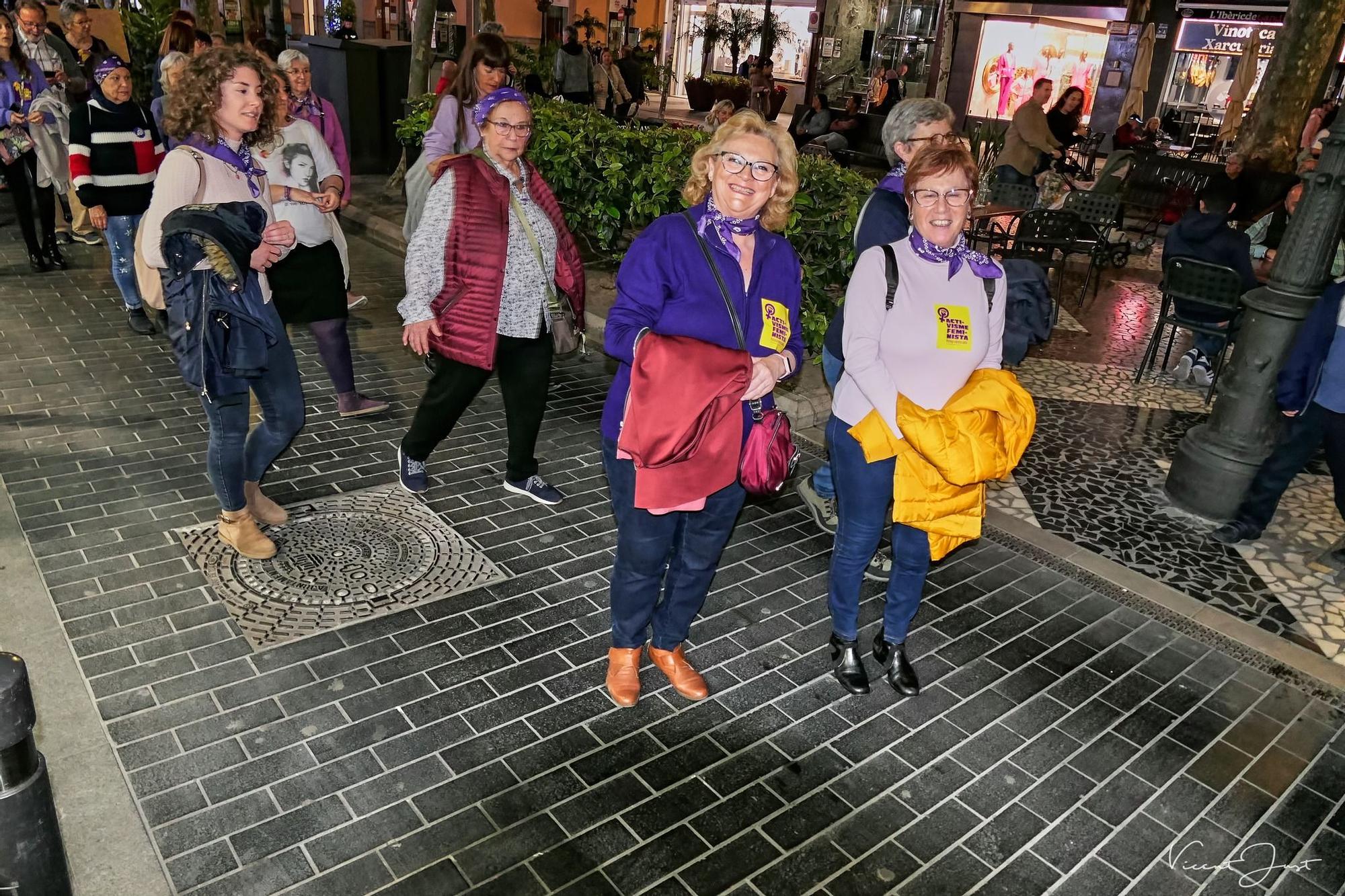 La manifestación feminista del 8M en Gandia