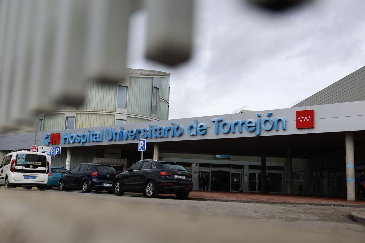 Vista de la entrada del Hospital de Torrejón de Ardoz.