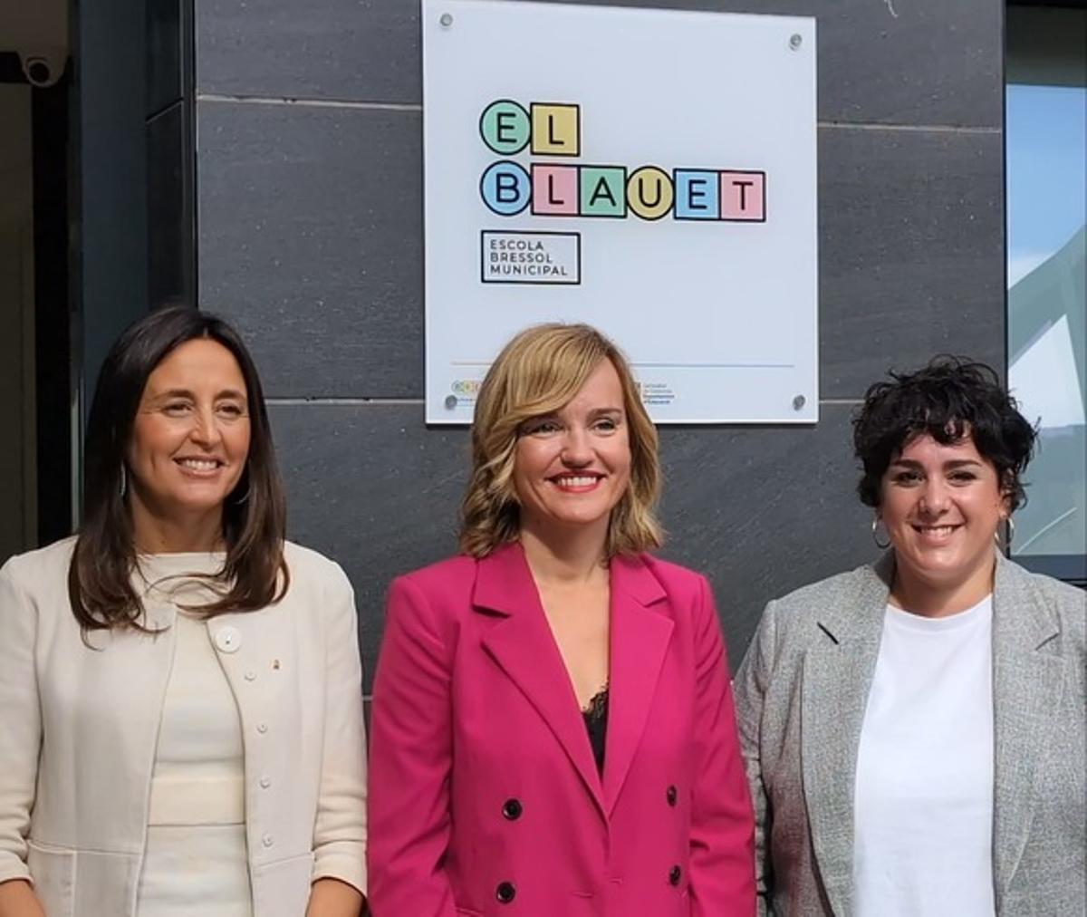 La consellera de Educació, Esther Niubó, la ministra de Educación, Pilar Alegría, y la alcaldesa de Santa Coloma de Gramenet, Mireia González La consellera de Educació, Esther Niubó, la ministra de Educación, Pilar Alegría, y la alcaldesa de Santa Coloma de Gramenet, Mireia González