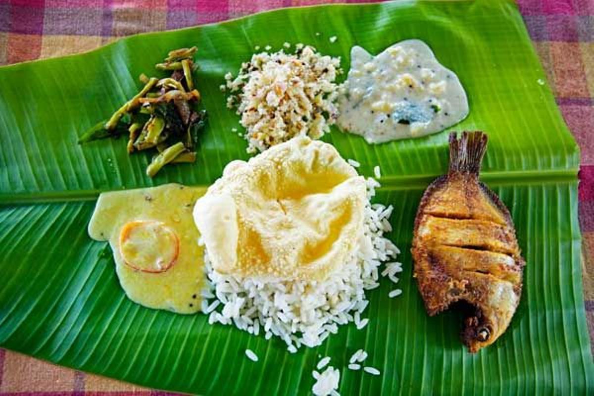 Alimentos típicos del Estado de Kerala.