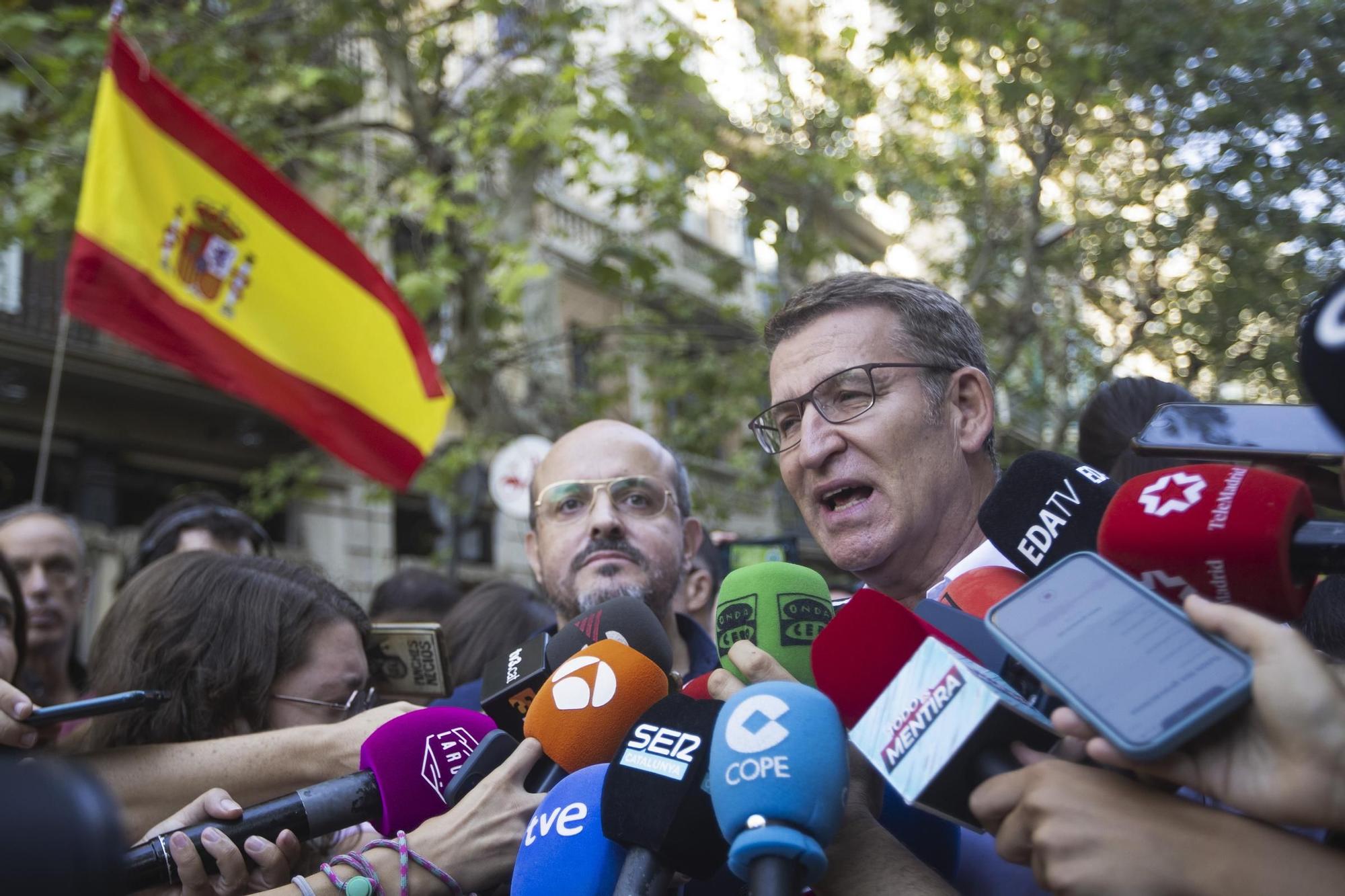 Manifestación contra la negociación con ERC y JxCat para la investidura