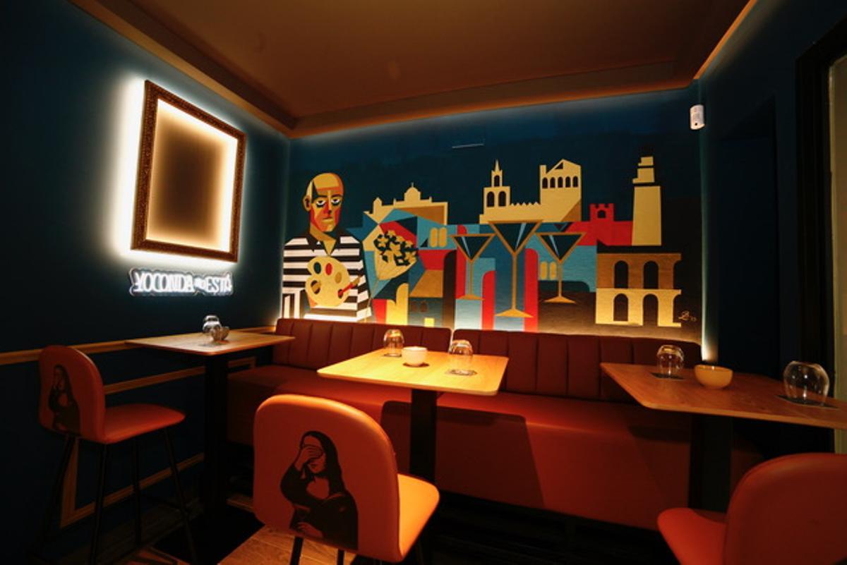 La decoración del local forma parte del relato que se quiere trasmitir en Yioconda No Está