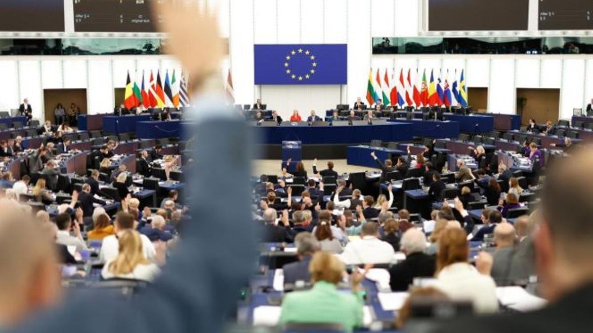 Votación en el Parlamento Europeo.