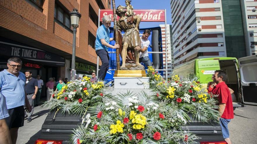 Procesión del santo de los transportistas, en València