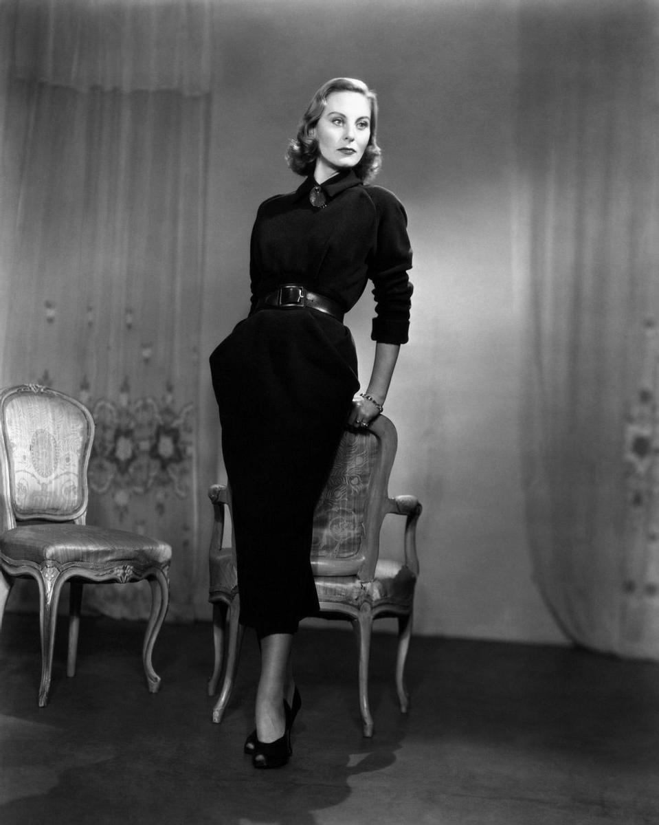 Michele Morgan, con un diseño de Dior de 1949