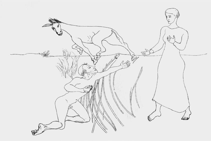 Dibujo realizado en O Porriño, 1946